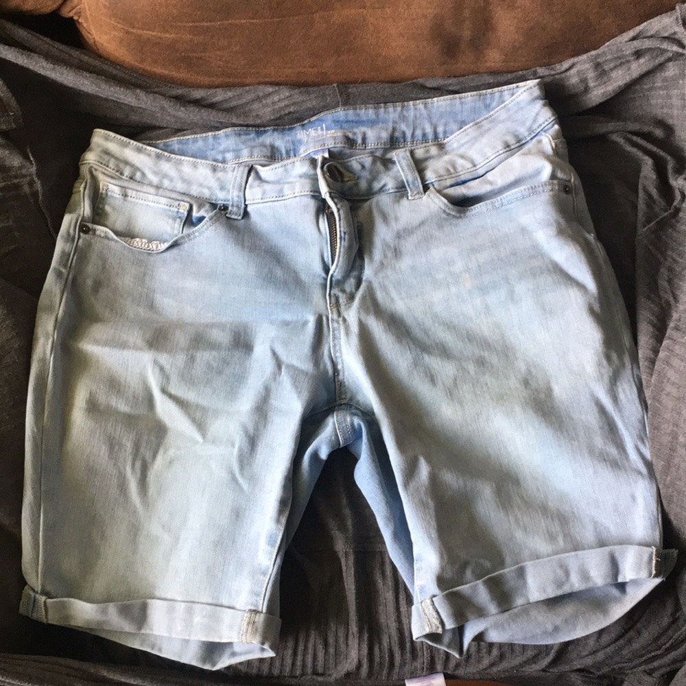 Blue jean shorts (cuffed at the bottom) from time and tru, size 16